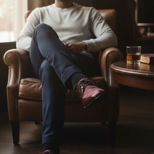 Elegant Burgundy Men's Oxfords